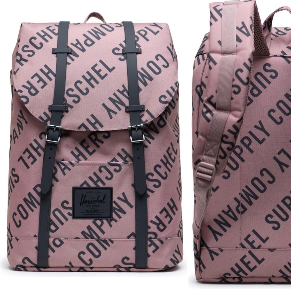 NWT - Herschel Retreat Logo Print Backpack ๐ - Picture 1 of 5